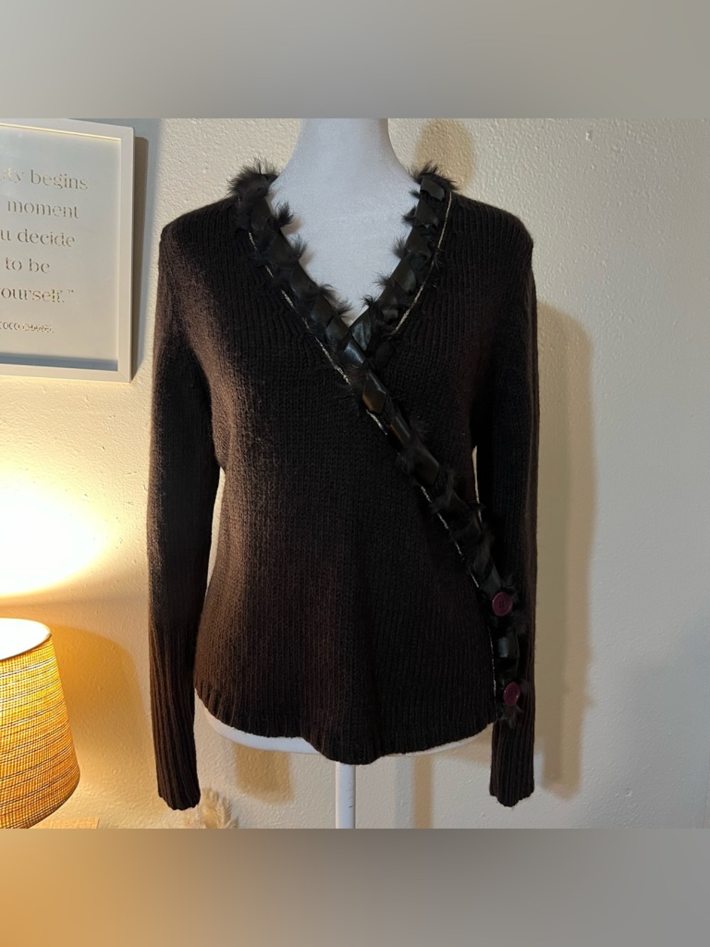 Betty Barclay wool blend v neck sweater